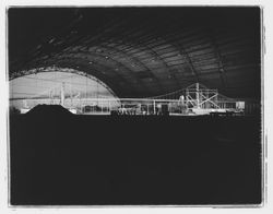 Golden Gate Bridge reproduced in the Hall of Flowers for the Fair, Santa Rosa, California, 1962