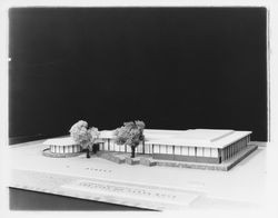 Model of proposed library, Santa Rosa, California, 1964