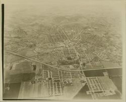 Aerial view of the Petaluma area from the east Petaluma, California, 1964