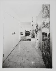 Entry hall of a Hidden Valley model home, Santa Rosa, California, 1966