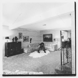 Living rooms at Villa Los Alamos condominiums, Santa Rosa, California, 1973
