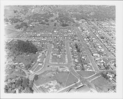 Aerial view of the Town and Country Shopping Center, Santa Rosa, California, 1960