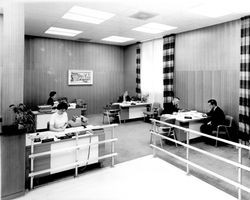Installment Loan Department at Exchange Bank's main branch, Santa Rosa, California, 1962