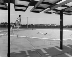 Unidentified Sonoma County swimming pool, Sonoma County, California, 1966