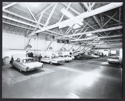 Repair facility at Bishop-Hansel Ford, Santa Rosa, California, 1963