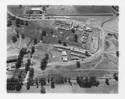 Aerial view of Oakmont Central Activity Center area and the northern end of the Oakmont Golf Course, Santa Rosa, California, 1964