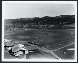 Aerial view of Oakmont Golf Course and clubhouse, Santa Rosa, California, 1966