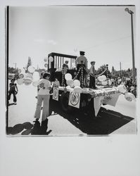 Bank of Sonoma County float in a Guerneville Parade, Guerneville, California, 1978