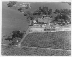 Aerial view of Ursuline High School, Santa Rosa, California, 1958