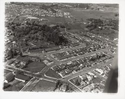 Aerial view of the Town and Country Shopping Center, Santa Rosa, California, 1960