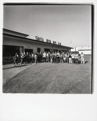 Group of boys outside Santa Rosa Boys Club, Santa Rosa, California, 1976