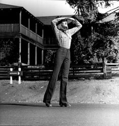 Mattei Brothers men's and women's fashions modeled outside the Petaluma Adobe