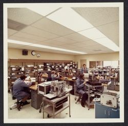 Service department at King's Office Supplies and Equipment, Inc., Santa Rosa, California, 1972