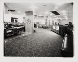 Lobby and lunch counter of Holiday Bowl, Santa Rosa, California, 1959