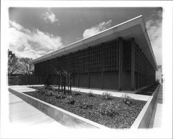 Northeast corner of Library building, Santa Rosa, California, 1967