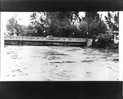 Santa Rosa Creek flowing under A Street bridge, Santa Rosa, California, 1963