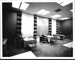 Loan officers at the Exchange Bank, Santa Rosa, California, 1961