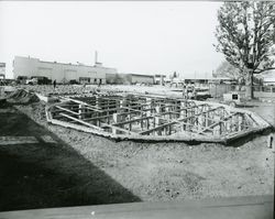 Beginning to lay the foundation for the Library, Santa Rosa, California, 1965