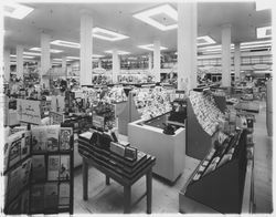 Stationary department at Rosenberg's Department Store, Santa Rosa, California, 1966