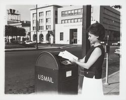 Mailing a letter, Santa Rosa , California, 1964