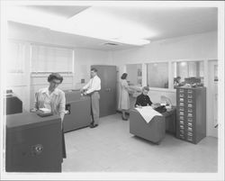 Sonoma Mortgage Corporation office and staff, Santa Rosa, California, 1958