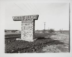 Sign for Mayette Village Professional Park, Santa Rosa, California, 1959