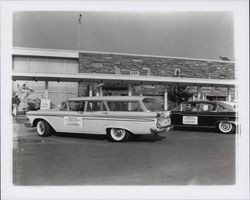 G.K. Hardt courtesy cards at the Flamingo Hotel, Santa Rosa, California, 1958 with text reading "Welcome California cattlemen and cow belles"