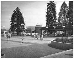 People in Courthouse Square, Santa Rosa, California, 1968