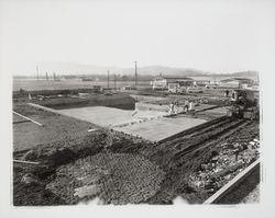 Building the pool at Mayette Swim Center, Santa Rosa, California, 1959