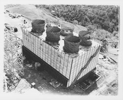 Building towers at The Geysers, California, 1966