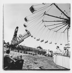 Carnival rides at the Sonoma-Marin Fair, Petaluma, California, 1978