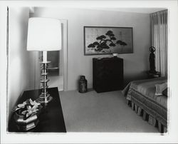 Bedroom of an oriental style home, Sonoma County, California, 1960