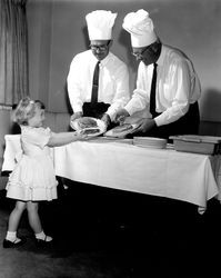 Kiwanis Club members serving pancakes, Santa Rosa , California, 1962