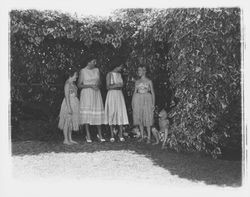 Members of the Newcomers Club at a fashion show, Santa Rosa , California, 1959