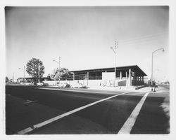 E Street view of the Library under construction, Santa Rosa, California, 1966