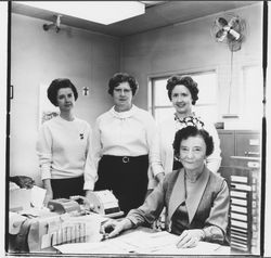 Secretarial and bookkeeping staff of Zumwalt Plymouth, Santa Rosa, California, 1969