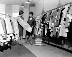 Women's clothing department in the Joseph Magnin Store, Coddingtown, Santa Rosa, California, 1966