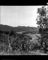 Views of Lake Ilsanjo from the surrounding hills of Annadel Farms, Santa Rosa, California, November 22, 1968