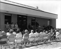 Dedication of North Bay Cooperative Library system headquarters, Santa Rosa, California, 1967