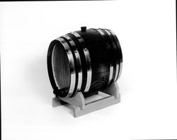 Miniature wine cask, Sonoma, California, 1976