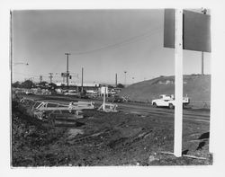 Highway 101 construction at the Steele Lane intersection, Santa Rosa, California, 1964