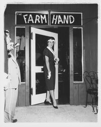 Fashion show at the Farmhand , Santa Rosa, California, 1960, featuring clothes from Ceci's