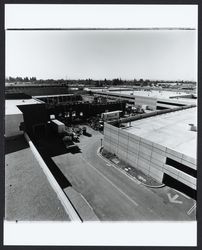 Parking garage at Santa Rosa Plaza construction, Santa Rosa, California, 1981