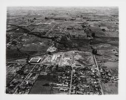 Aerial view of Coffey Lane and Piner Creek area north of Santa Rosa, California, 1960