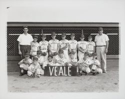 Little League team sponsored by Veale Volkswagen, Santa Rosa, California, 1960