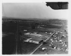 Aerial view of area around Coffey Lane, Santa Rosa, California, 1960