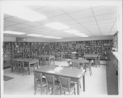 Ursuline High School library, Santa Rosa, California, 1958