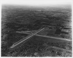 Aerial view of the Naval Air Station, Santa Rosa, California, 1967 ...