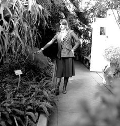 Mattei Brothers men's and women's fashions modeled outdoors at the Golden Gate Park Conservatory