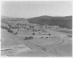 Aerial view of Highway 12, Oakmont and Oakmont Golf Course, Santa Rosa, California, 1964